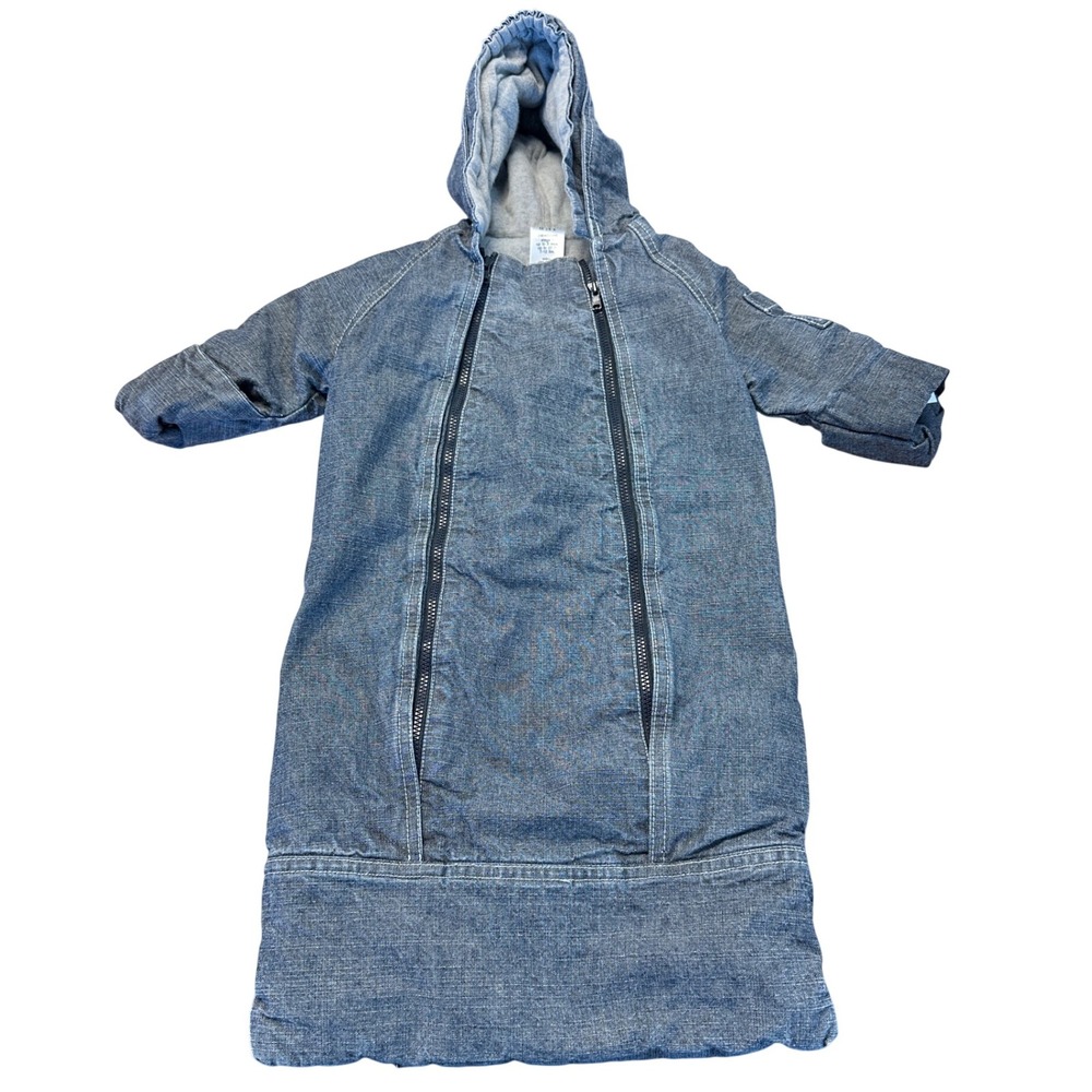 Baby GAP Newborn Up to 3 Months Denim Blue Hooded‎ Snowsuit
